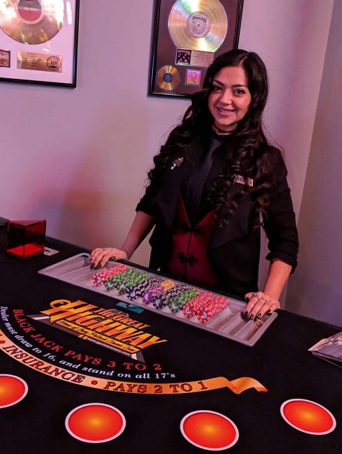 Chelsea Carman Pop Up Casino Party Dealer
